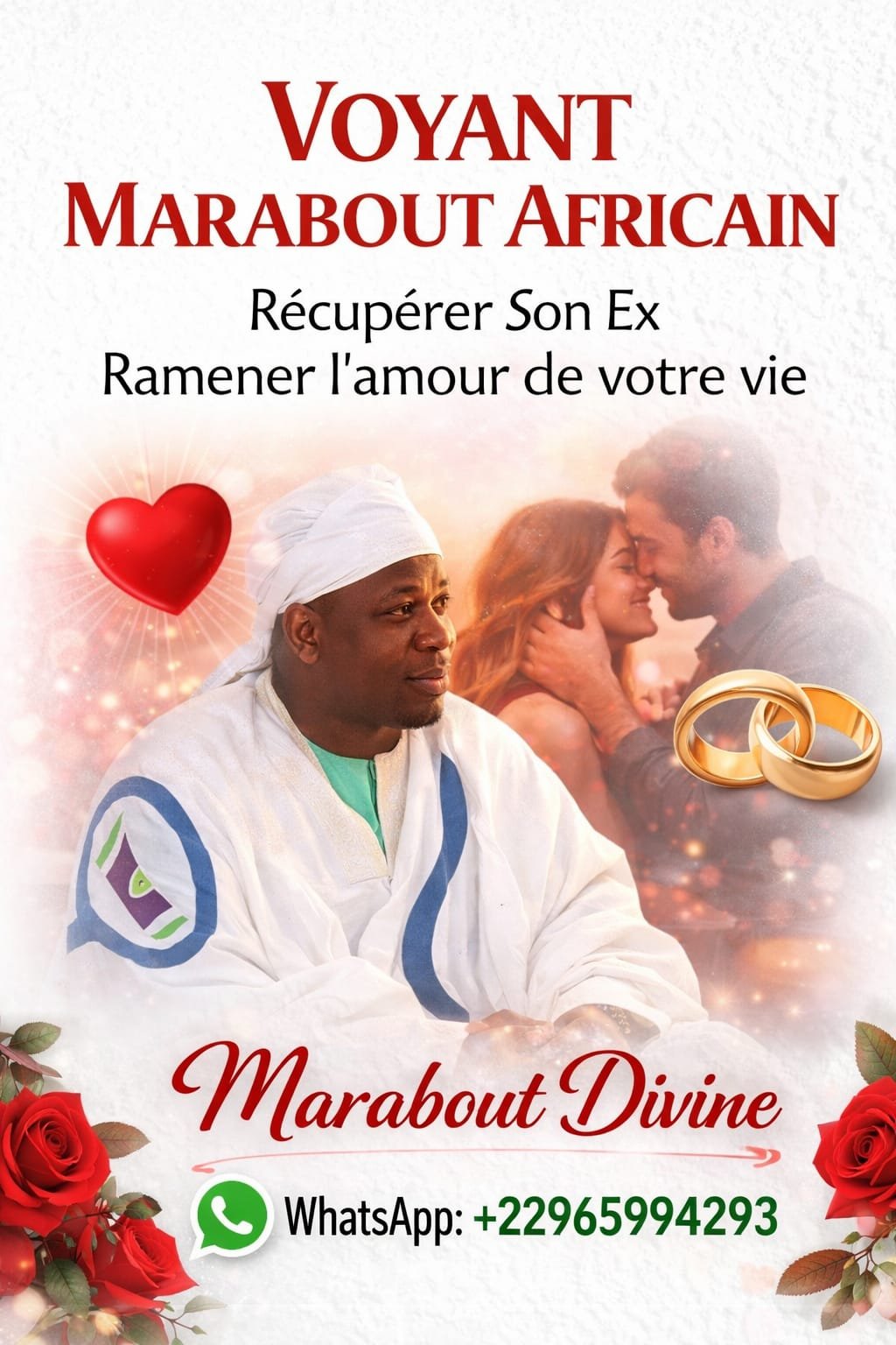 Marabout pour retour affectif Tel:+22965994293