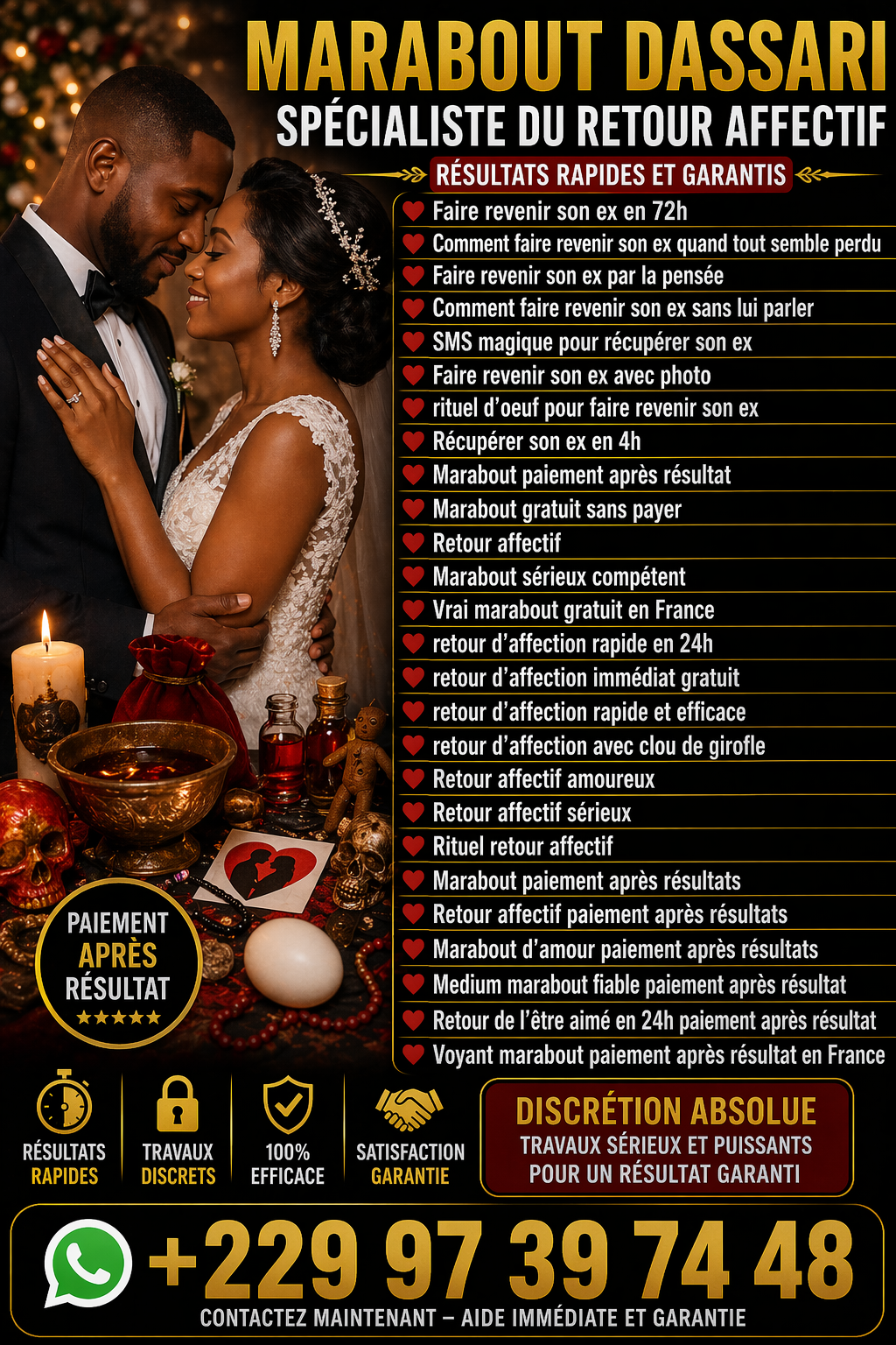 +22997397448 Portefeuille magique authentique : démonstration en Europe