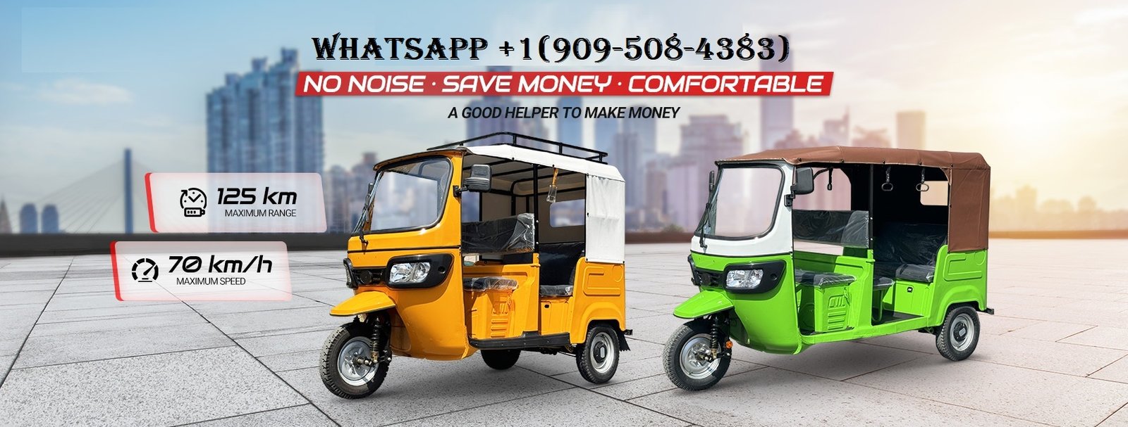Tricycle Bajaj/TVS King – Version passager